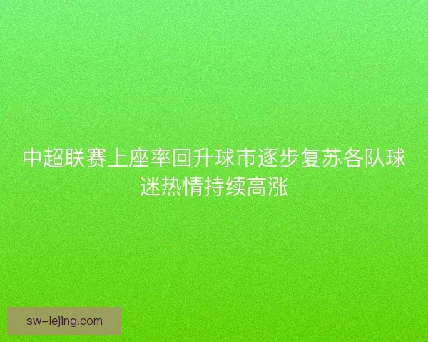 中超联赛上座率回升球市逐步复苏各队球迷热情持续高涨
